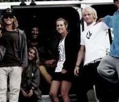 Cristina mit der Crew