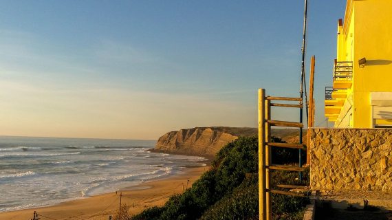 Aussicht von unserem Surfcamp in Costa da Caparica Aussicht von unserem Surfcamp in Costa da Caparica