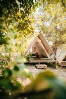 Unser Deluxe Zelt im Surfcamp in Moliets