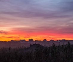View from the camp at sunset