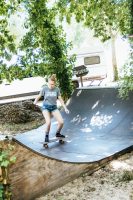 Auf unserer Miniramp könnt ihr Skaten lernen oder eure Skills verbessern Auf unserer Miniramp könnt ihr Skaten lernen oder eure Skills verbessern