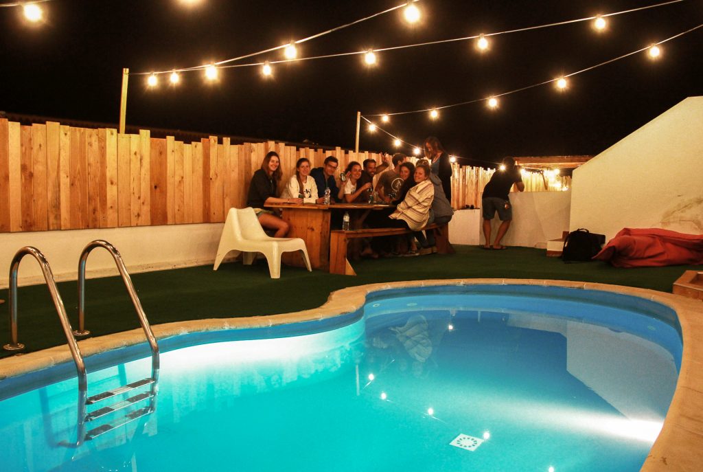 People by the pool in Fuerteventura