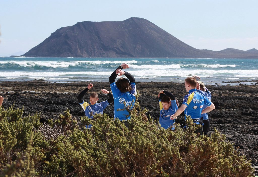 Warmup surf lesson Fuerteventura 