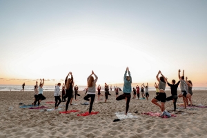 Yoga am Strand