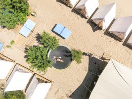 Vogelperspektive von unserem Camp in Le Pin Sec