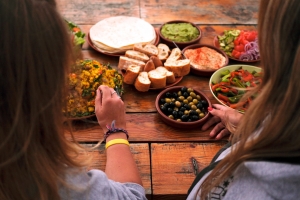 Breakfast & dinner buffet Catering surf camp Spain breakfast dinner buffet