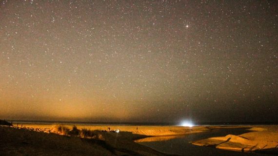 Nachthimmel über unserem Surfcamp in Moliets Nachthimmel über unserem Surfcamp in Moliets