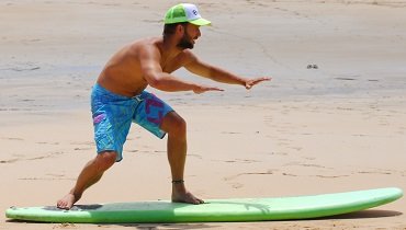 ... und die Surfstellung einnehmen! ... und die Surfstellung einnehmen!